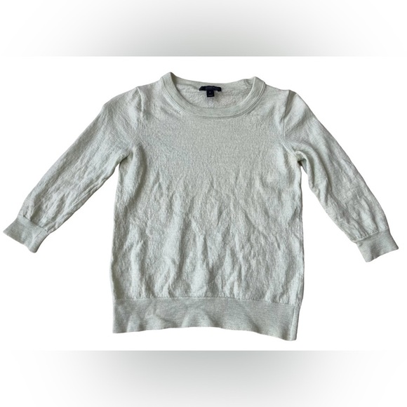 J.Crew Tippi Sweater Merino Wool Mint Green 3/4 Sleeve Crewneck - Size Small - Picture 2 of 11